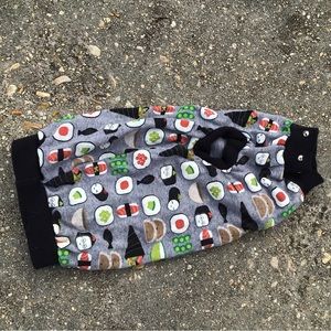 Sushi Cat Shirt with Studded Collar